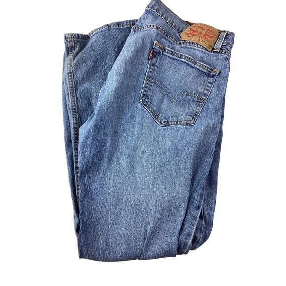 Levis 505 Mens Regular Fit Straight Leg Jeans*34x30*Medium Wash*Blue Denim*VGC - Picture 1 of 8